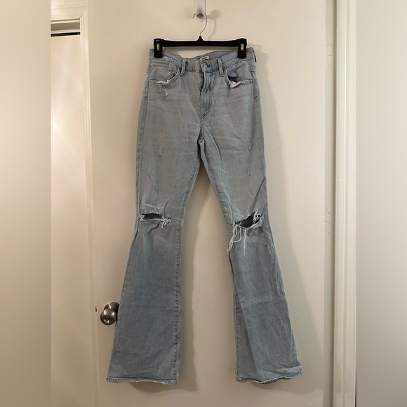 Distressed/Repaired Citizens of Humanity Fleetwood Flared Jeans - Picture 1 of 14